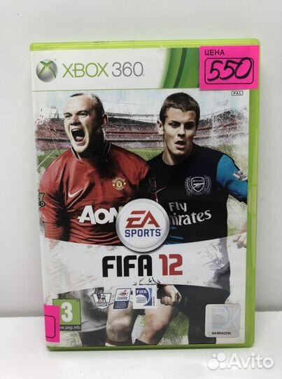 Диск fifa 12 английский для Xbox 360