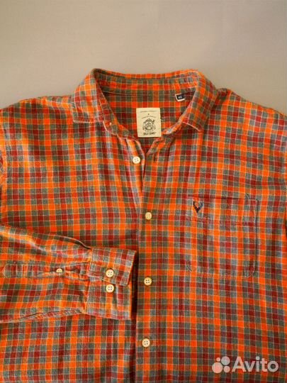 Рубашка в клетку теплая мужская 48 50
