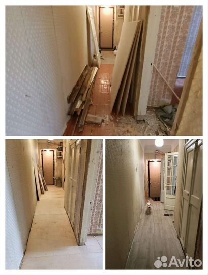 Замена старого пола. Фанера. Линолеум. Ламинат