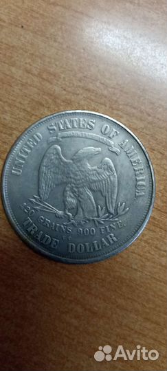 Монета США 1 доллар 1873 год