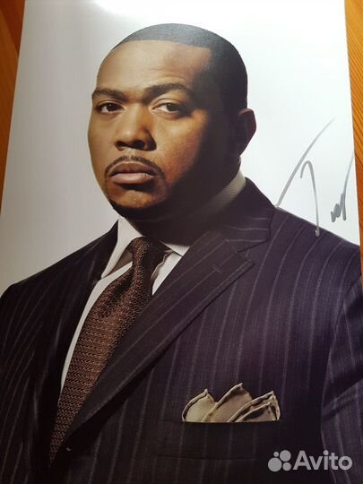 Автограф Timbaland на постере 30см на 45см