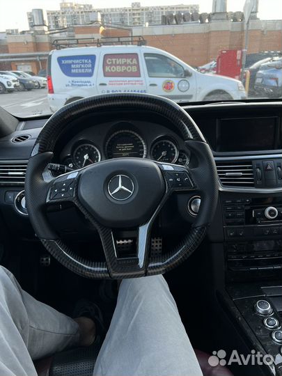 Руль w212 amg e63 с лепестками карбон настоящий