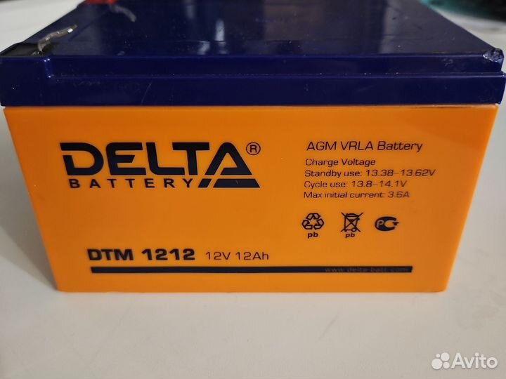 Аккумулятор delta AGM 12ah