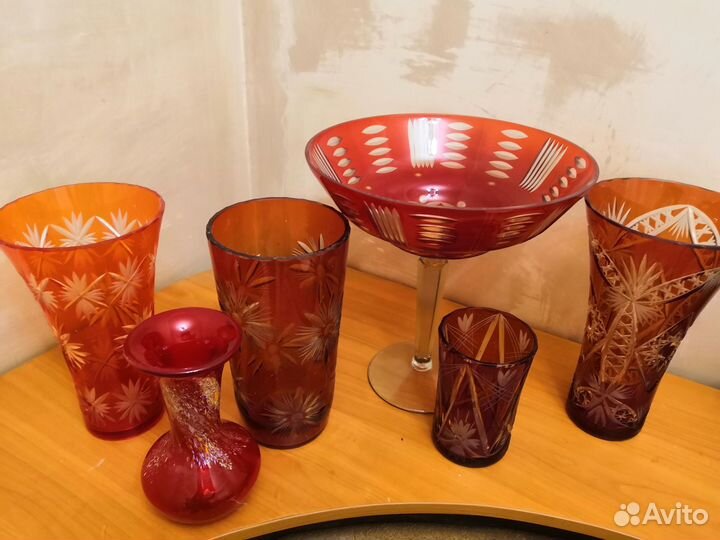 Ваза цветное стекло