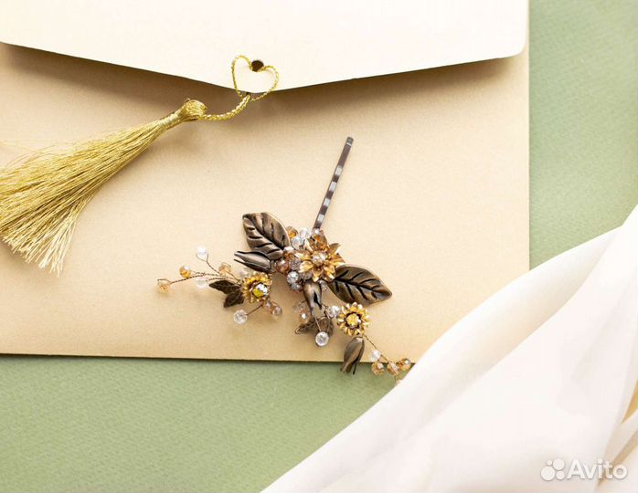 Шпильки свадебные, украшение для волос