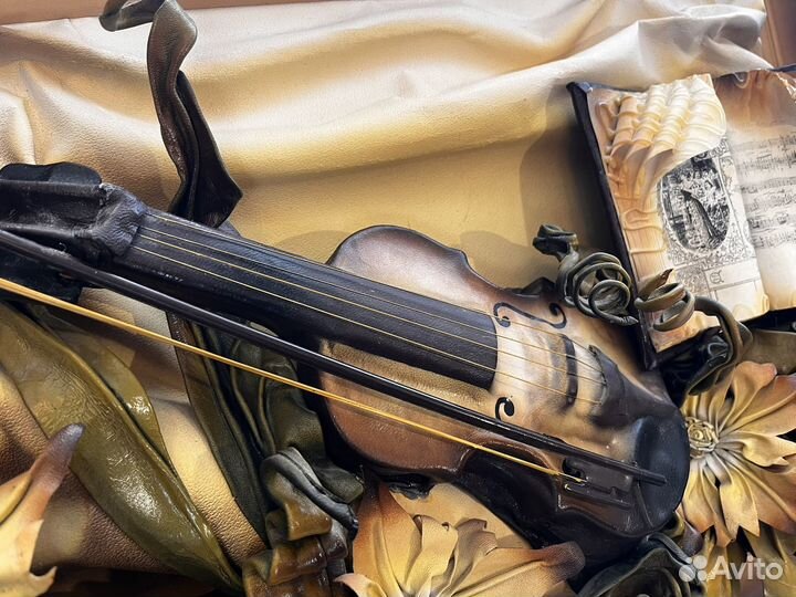 Картина из натуральной кожи, раритет