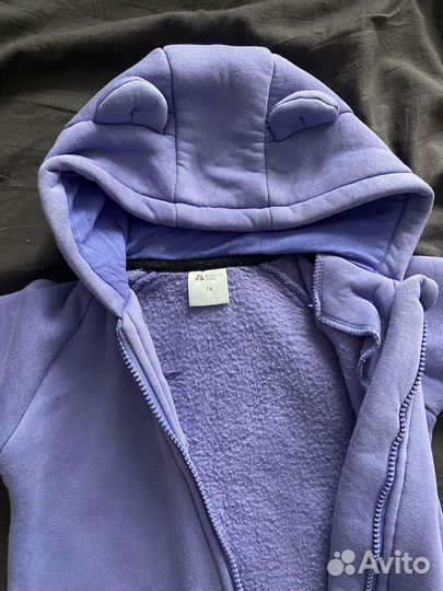 Комбинезон футер с начесом 68-74