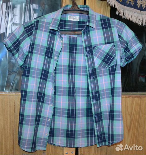 Рубашка с коротким рукавом 11-12 лет