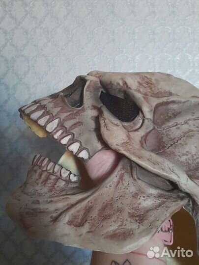 Маска резиновая черепа с подвижной челюстью