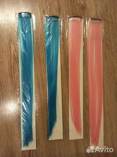 Заколки на волосы цветные локоны