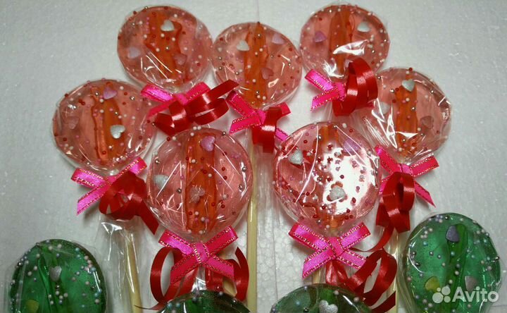 Детские леденцы на палочке,сладкие букеты детям