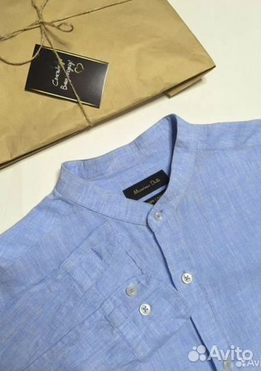 Льняная рубашка Massimo Dutti