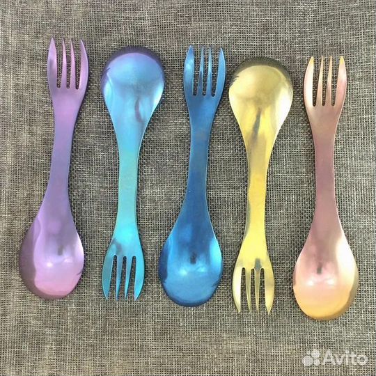 Ложка-вилка титановая, Ловилка, Ложкавилка