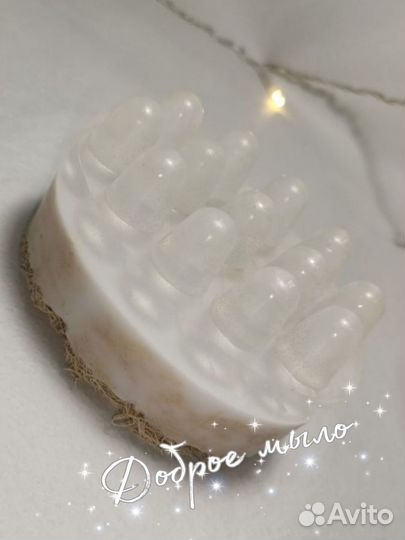 Массажное мыло с люфой ручной работы