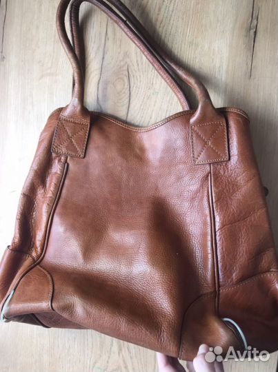 Сумка натуральная кожа коричневая