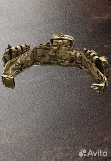 Боевой разгрузочный пояс варбелт с 5 подсумками