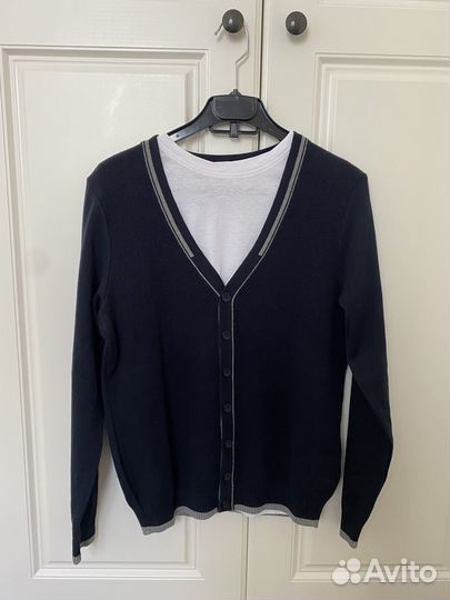 Кардиган джемпер пиджак для мальчика, размер 158