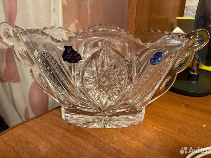 Хрустальная ваза для фруктов гхз