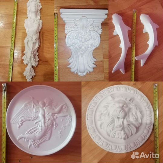Медальон и украшения из гипса
