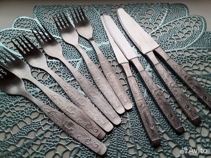Вилки, ложки, ножи нержавейка, мельхиор добор СССР