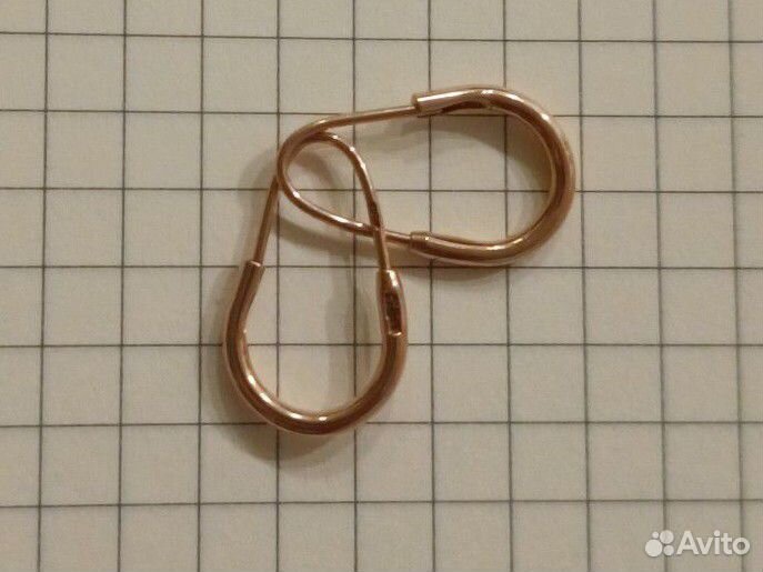 Золотые серьги СССР 1,74г конго
