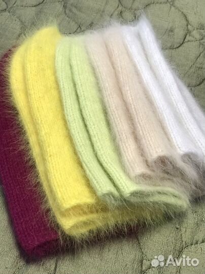 Весенняя шапочка из ангоры,пуха норки