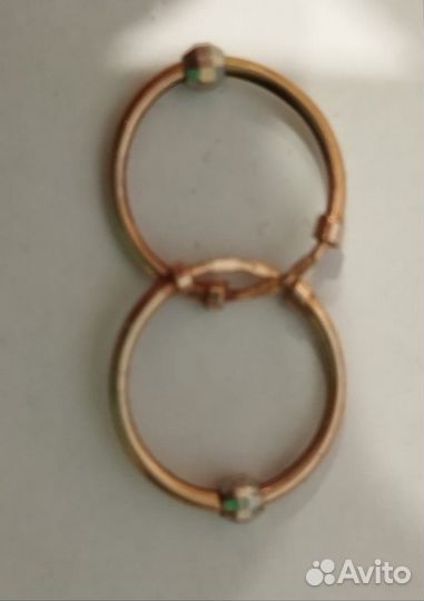 Золотые серьги кольца
