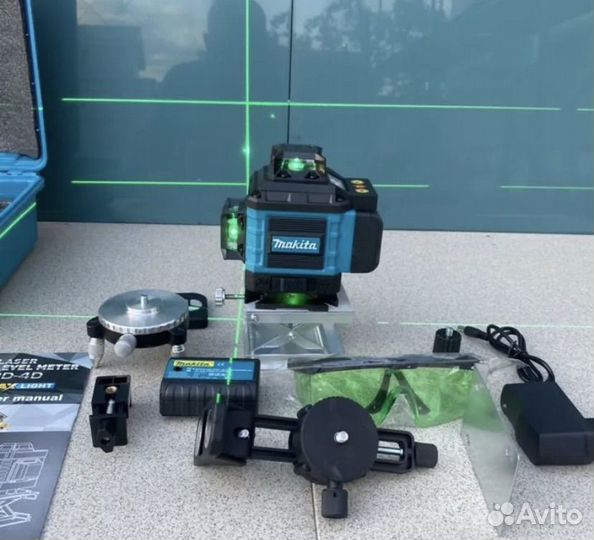 Лазерный уровень makita 4d нивелир 16 линий