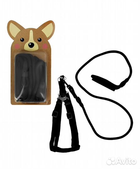 Шлейка с поводком для собаки м