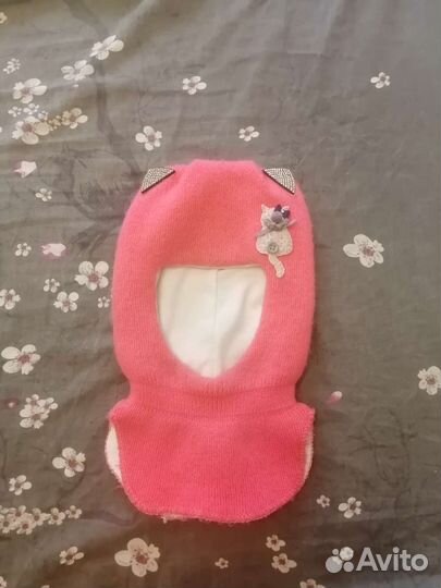 Шапка шлем для девочки 46 48