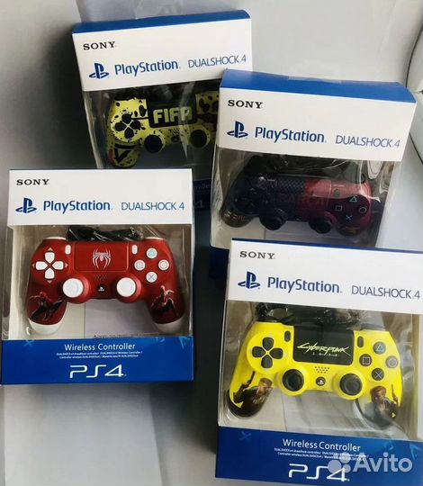 Джойстик Dualshock ps4 с принтом/ Геймпад Sony PS4