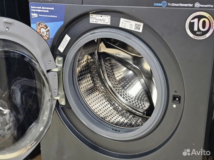 Стиральная машина Beko 7.5кг в черном цвете