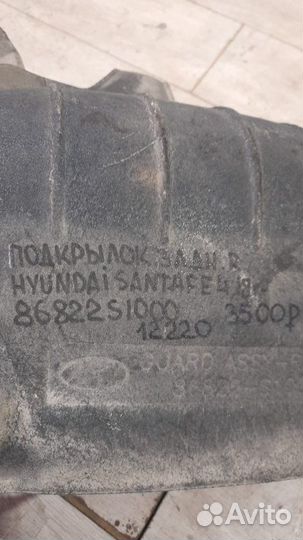 Подкрылок задний правый Hyundai Santa Fe 4 С 2018