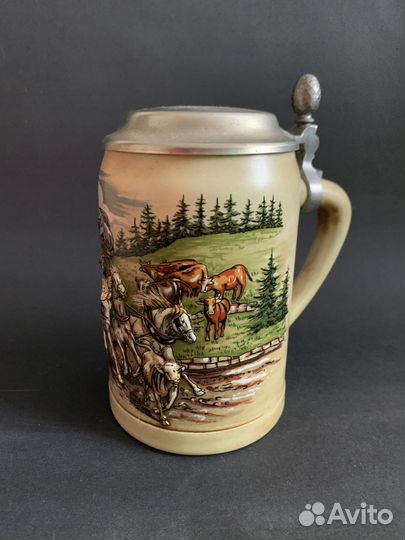 Пивная керамическая кружка Германия антикварная