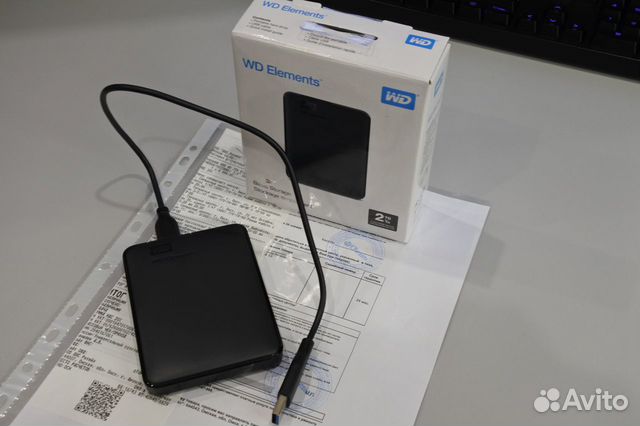 Внешний диск 2Tb WD Elements упаковка объявление продам