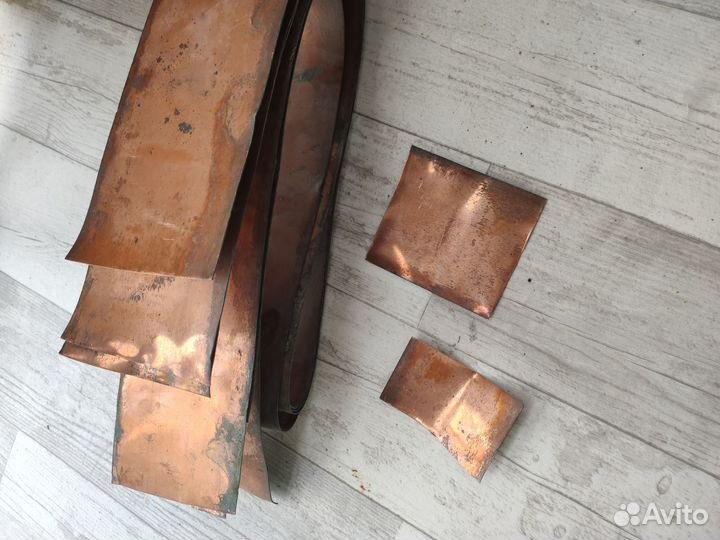 Медная пластина 100х100х1 мм, медная лента 100 мм