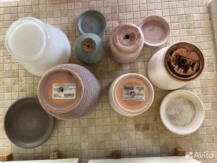 Керамические горшки для цветов бу