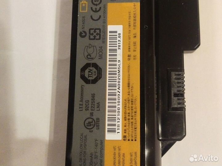 АКБ Lenovo IdeaPad g570 g780 под восстановления