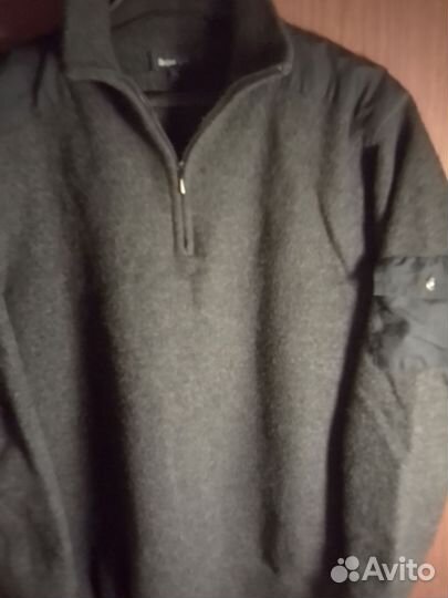 Джемпер мужской на молнии с воротником48р.черный