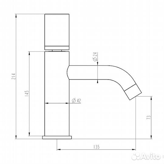 Смеситель для раковины Boheme Stick 121-NB.4