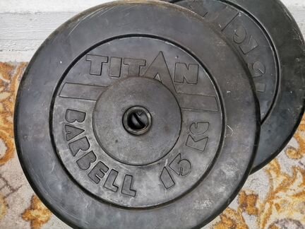 Диски для штанги 15 кг d26