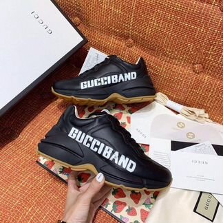 Кроссовки Gucci Rhyton черные