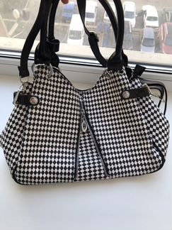 Новая сумка черно белая