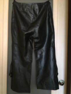 Брюки,натуральная лайковая кожа,чёрные,42-44 разме