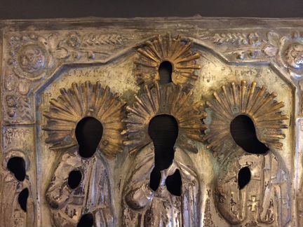 Старинный оклад под икону Гурий, Самон и Авив