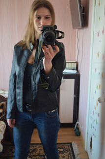 Куртка кожаная черная. Р-р 44-46