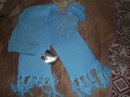 Комплект шарф, перчатки