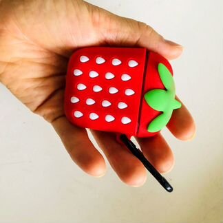 Чехол силиконовый клубника для airpods