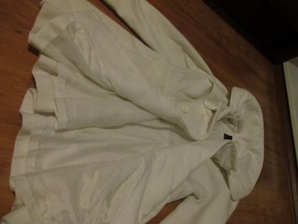 Пальто белое бу