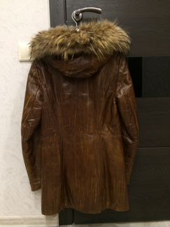 Дубленка натуральная кожа и мех р. 44